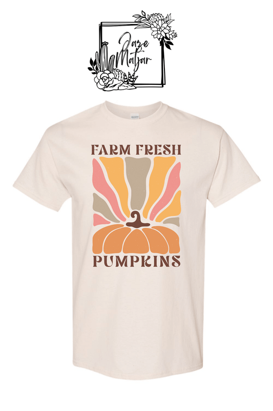 Farm Fresh Pumpkin Cotton T-Shirt